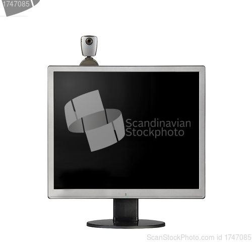 Image of web camera on monitor