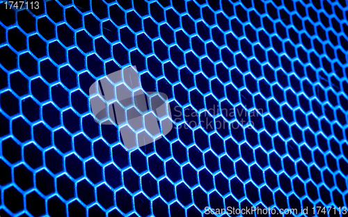 Image of abstract metallic grid