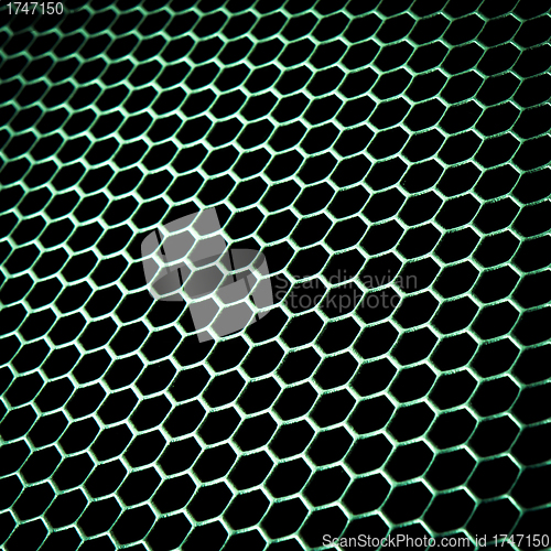 Image of abstract metallic grid