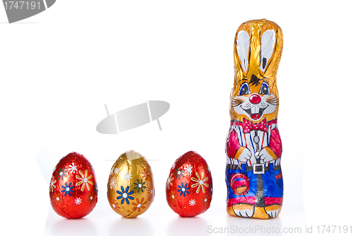 Image of easter bunny with eggs