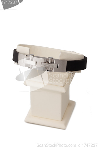 Image of Silver and black bracelet
