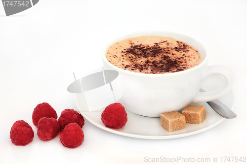 Image of Cappuccino and Raspberries