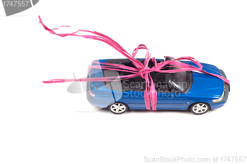 Image of Conceptual photo with miniature car