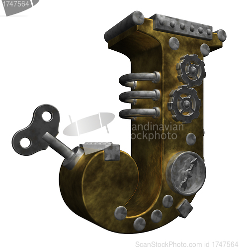 Image of steampunk letter j