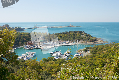 Image of Cosy harbour for yachts. Russia