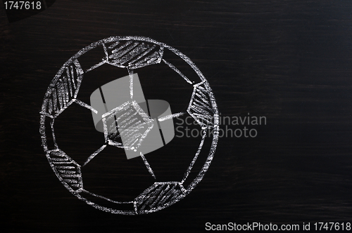 Image of Chalk drawing of Football