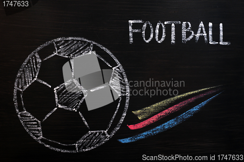 Image of Chalk drawing of Football