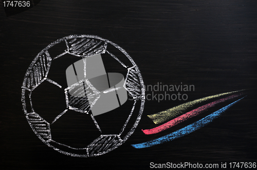 Image of Chalk drawing of Football