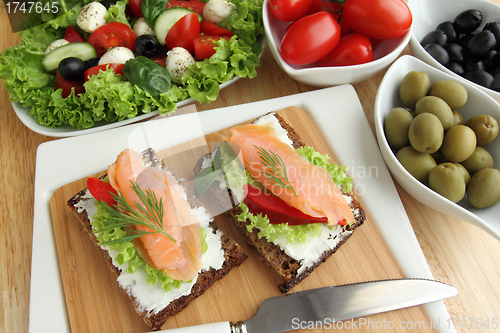 Image of Fresh salmon sandwiches