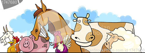 Image of Cartoon Farm animals design