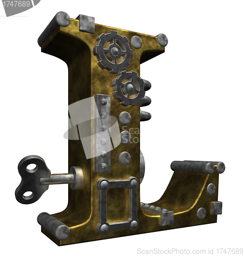 Image of steampunk letter l