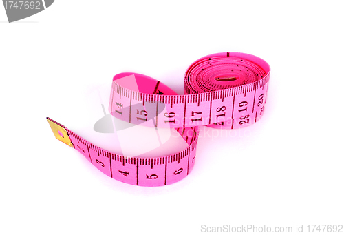 Image of Measuring tape isolate on a white background