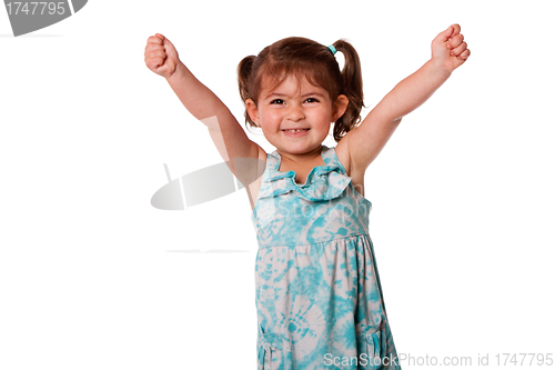 Image of Funny happy little toddler girl