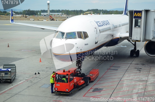 Image of Icelandair ready for takeoff