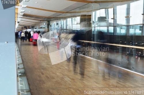 Image of People in corridor in airport