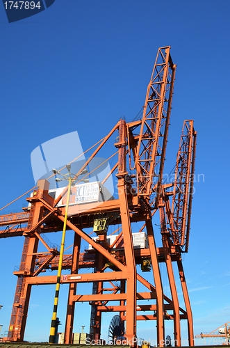Image of Cranes in harbour