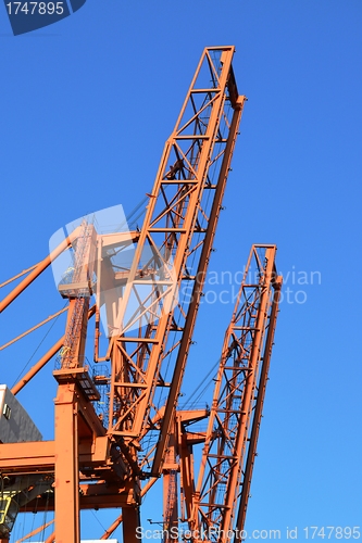 Image of Cranes in harbour