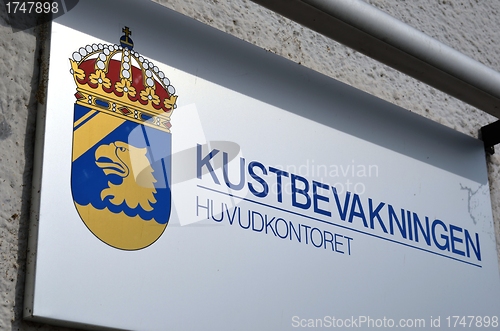 Image of Swedish Coast Guard - sign