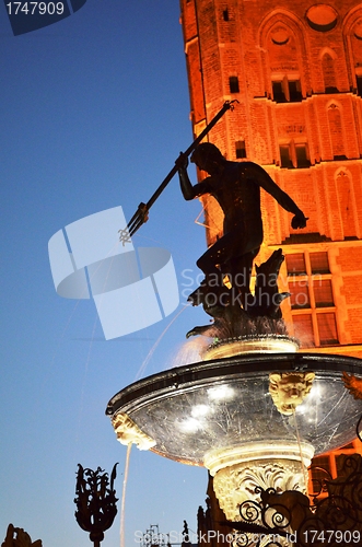 Image of Neptune fountain - Gdansk