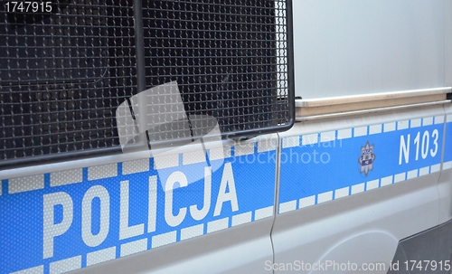 Image of Policja - sign on car