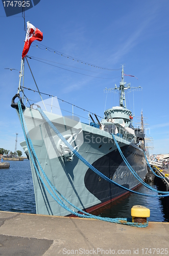 Image of Old battleship in Gdynia