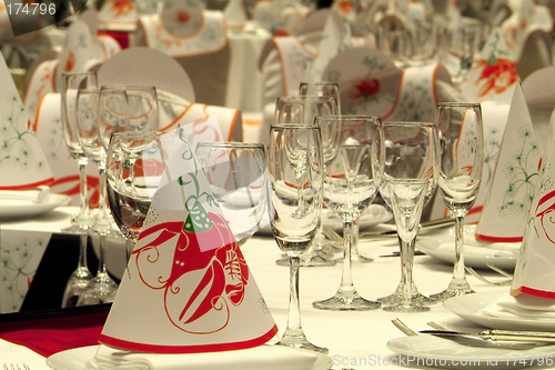 Image of Tables prepared for a party