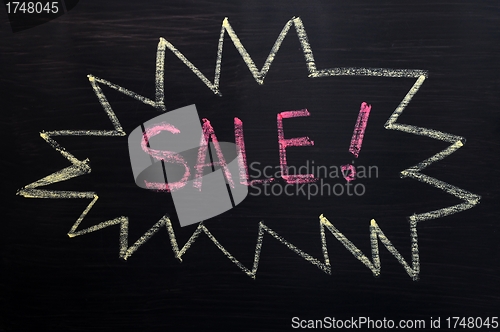 Image of Sale - word written in a bombing bubble