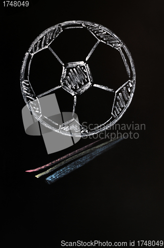 Image of Chalk drawing of Football