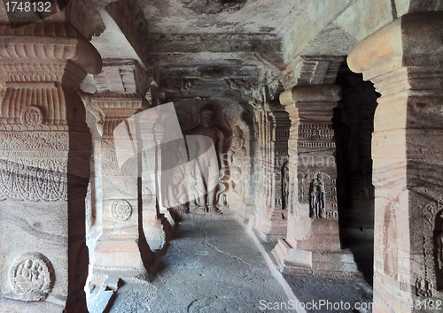 Image of detail of the Badami Cave Temples