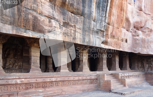 Image of detail of the Badami Cave Temples