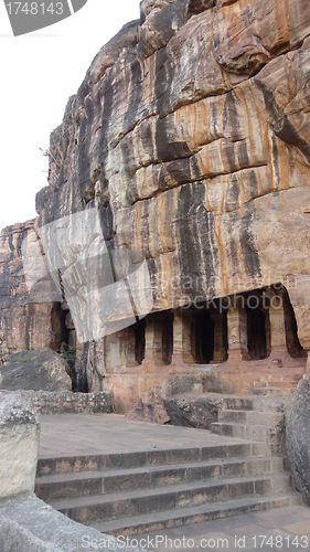 Image of detail of the Badami Cave Temples