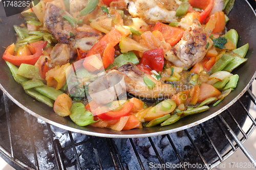 Image of Preparing paella