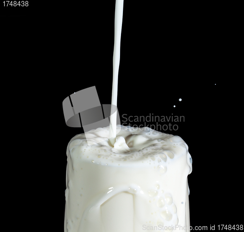 Image of Pouring Milk in Glass