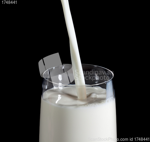 Image of Pouring Milk in Glass