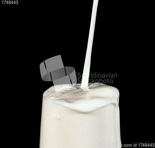 Image of Pouring Milk in Glass