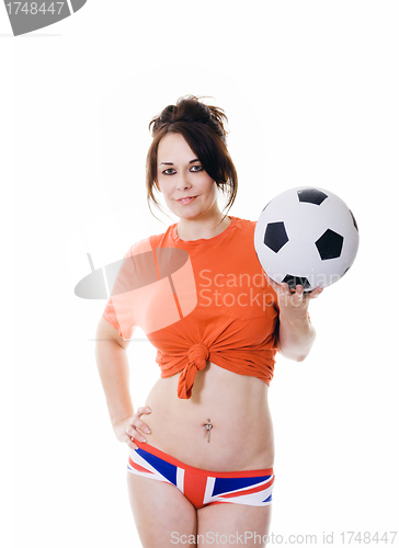 Image of woman with soccer ball