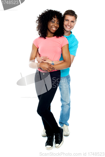 Image of Full length portrait of love couple