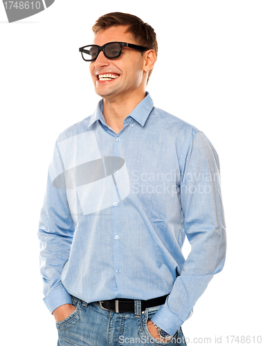Image of Half length portrait of confident guy