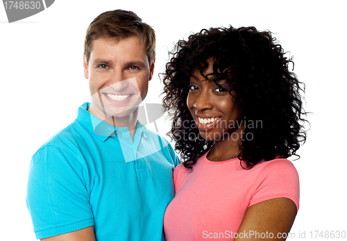 Image of Happy young couple smiling