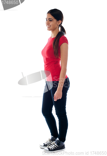 Image of Portrait of confident young teenager