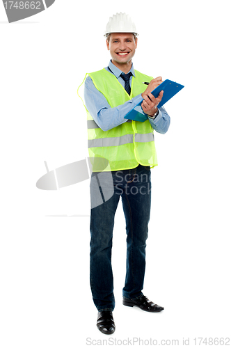 Image of Full length portrait of handsome architect