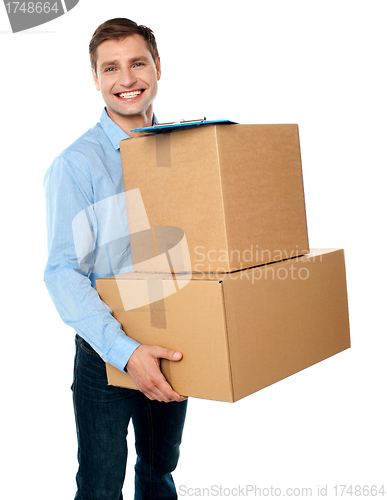 Image of Kindly accept the delivery of boxes