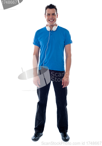 Image of Confident young music lover