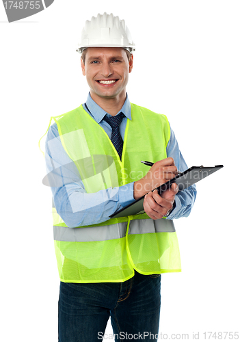 Image of Confident handsome male architect