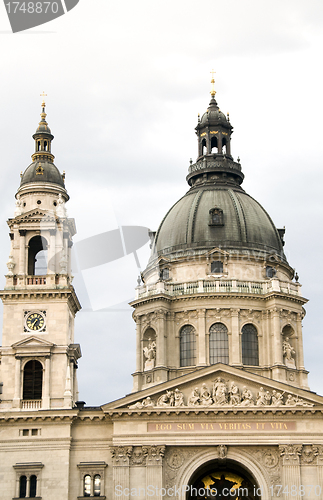 Image of domes towers St. Stephen's Basilica Cathedral Budapest Hungary