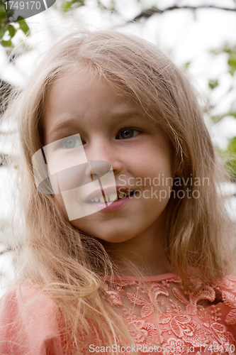 Image of little blonde girl portrait