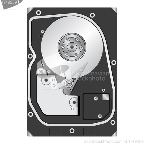 Image of Computer hard disk drive. 