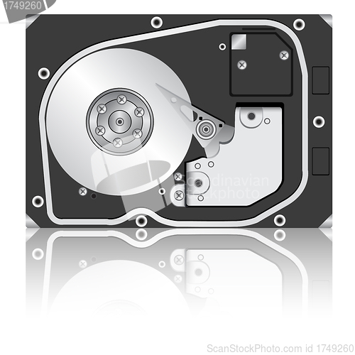 Image of Computer hard disk drive. 