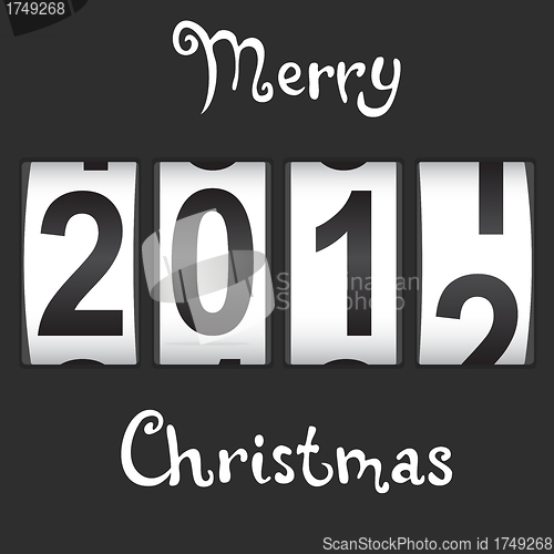 Image of 2012 New Year counter, vector.