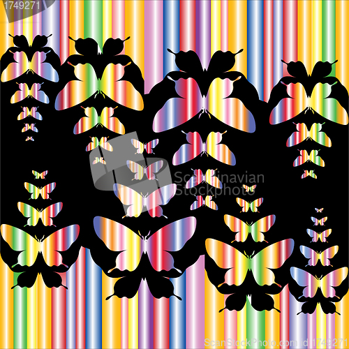 Image of colorful butterfly background